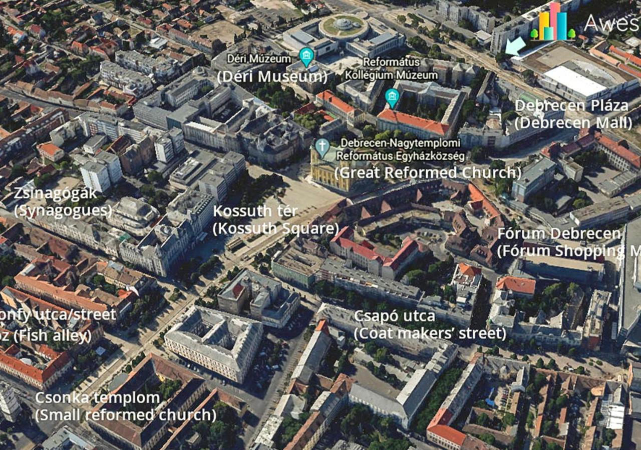 Aweshome City Apartment - 3 Bedrooms And Free Parking Debrecen Eksteriør billede